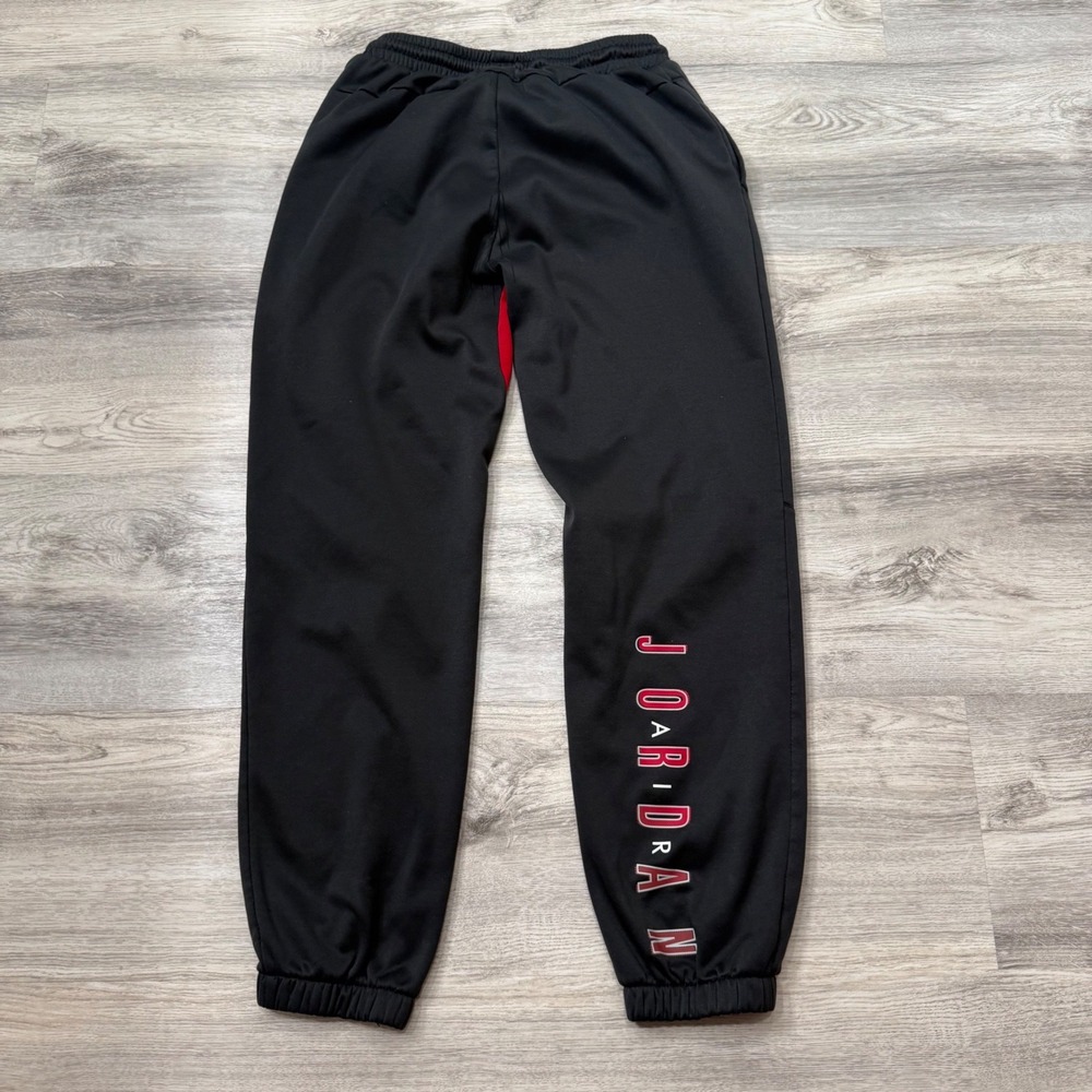 Jordan Kids Red Black Colorblock Fleece Lined Joggers Sweatpants XL 13-15Y - Picture 9 of 12